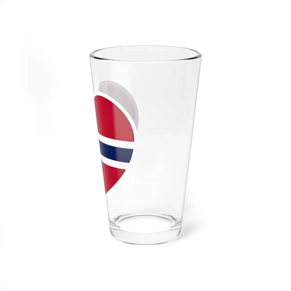 Heart Flag of Norway - Pint Glass 16oz-Go Mug Yourself