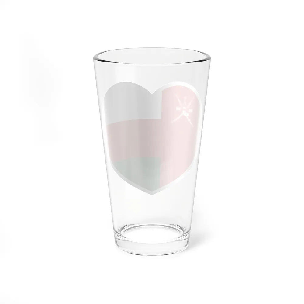 Heart Flag of Oman - Pint Glass 16oz-Go Mug Yourself