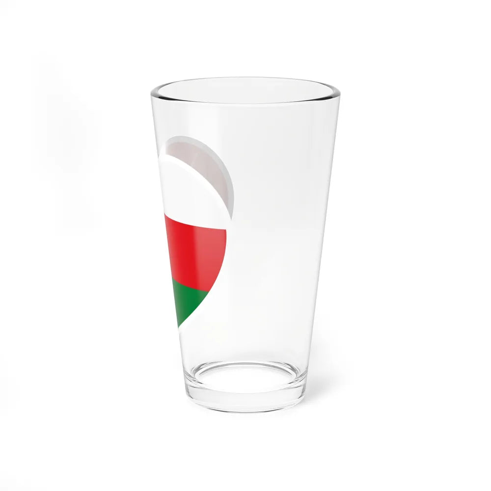 Heart Flag of Oman - Pint Glass 16oz-Go Mug Yourself