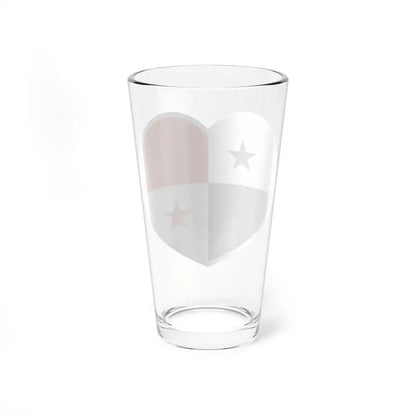 Heart Flag of Panama - Pint Glass 16oz - Go Mug Yourself