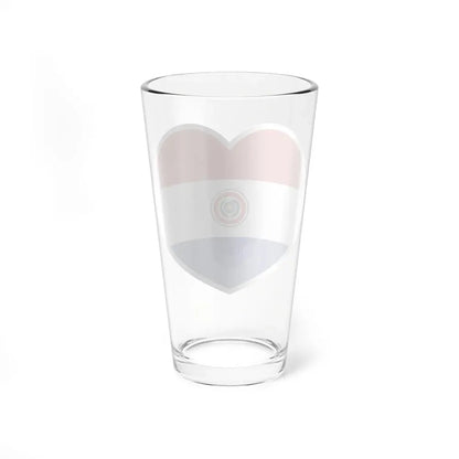 Heart Flag of Paraguay 1990-2013 - Pint Glass 16oz - Go Mug Yourself