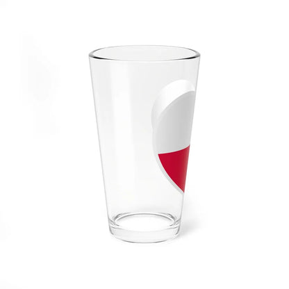 Heart Flag of Poland - Pint Glass 16oz-Go Mug Yourself