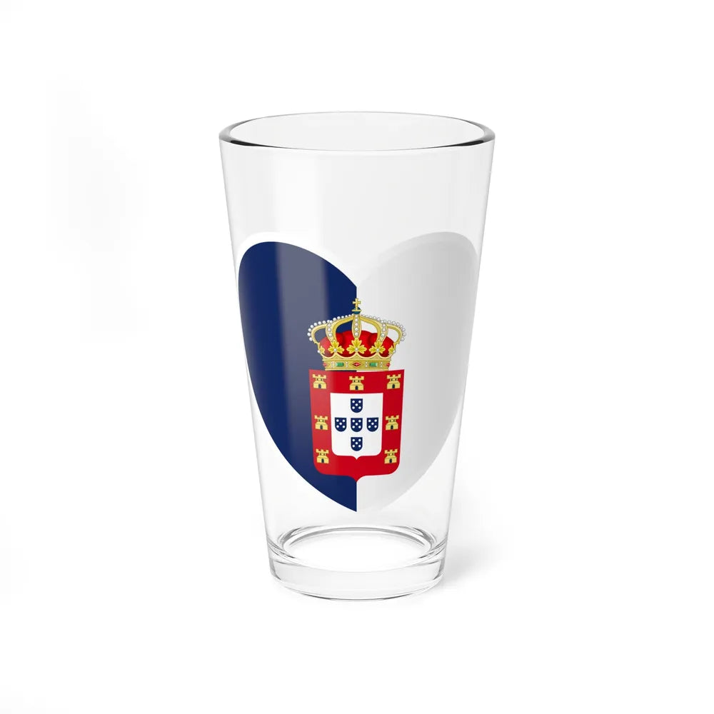 Heart Flag of Portugal 1830-1910 - Pint Glass 16oz-16oz-Go Mug Yourself