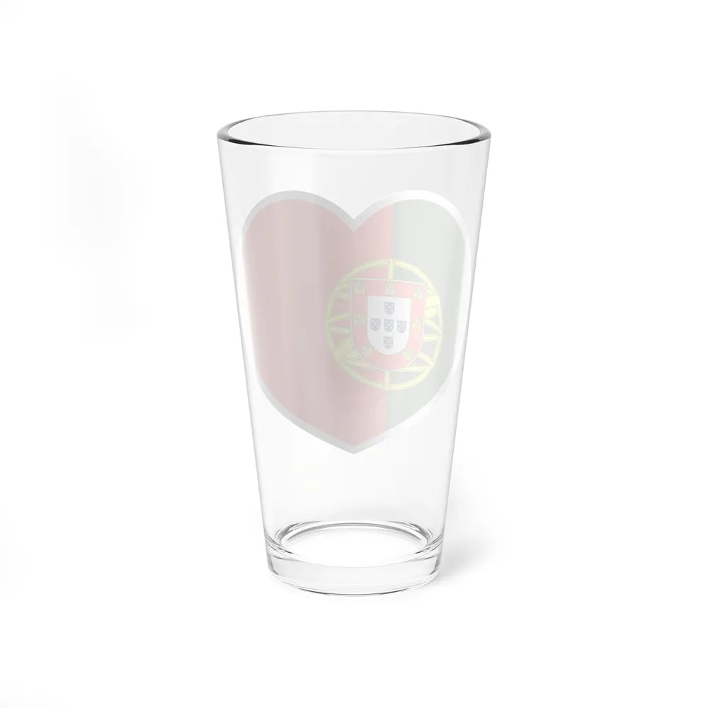 Heart Flag of Portugal - Pint Glass 16oz-Go Mug Yourself