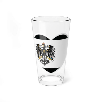 Heart Flag of Prussia 1892-1918 - Pint Glass 16oz-16oz-Go Mug Yourself