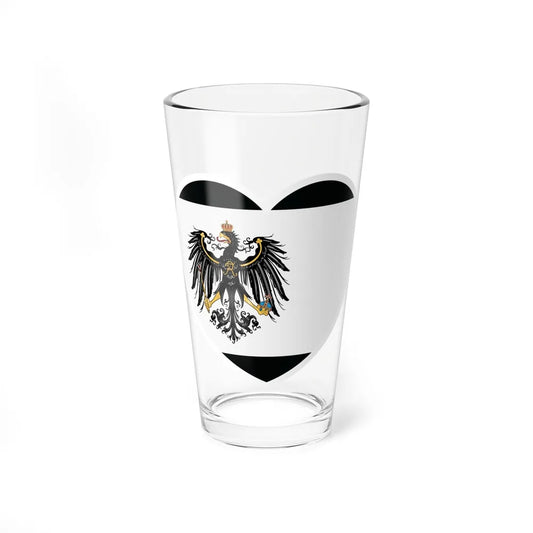 Heart Flag of Prussia 1892-1918 - Pint Glass 16oz-16oz-Go Mug Yourself