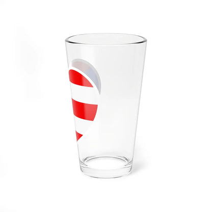 Heart Flag of Puerto Rico - Pint Glass 16oz-Go Mug Yourself