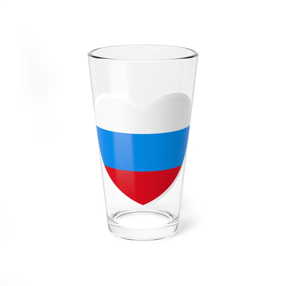 Heart Flag of Russia 1991-1993 - Pint Glass 16oz-16oz-Go Mug Yourself