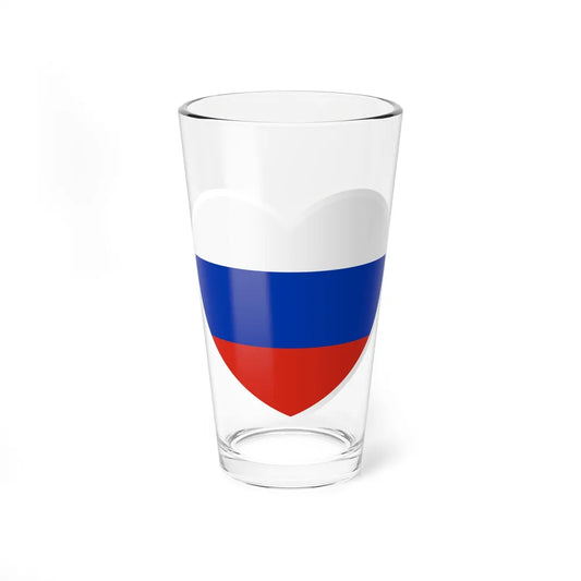 Heart Flag of Russia - Pint Glass 16oz-16oz-Go Mug Yourself