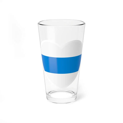 Heart Flag of Russia White-blue-white - Pint Glass 16oz-16oz-Go Mug Yourself