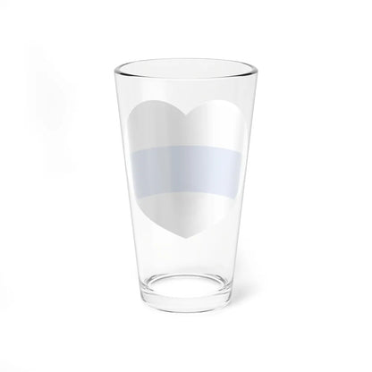 Heart Flag of Russia White-blue-white - Pint Glass 16oz-Go Mug Yourself