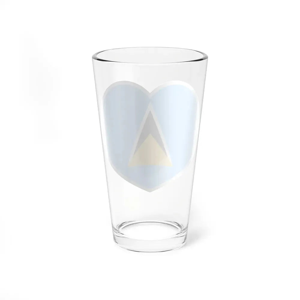 Heart Flag of Saint Lucia - Pint Glass 16oz - Go Mug Yourself