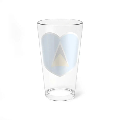 Heart Flag of Saint Lucia - Pint Glass 16oz - Go Mug Yourself