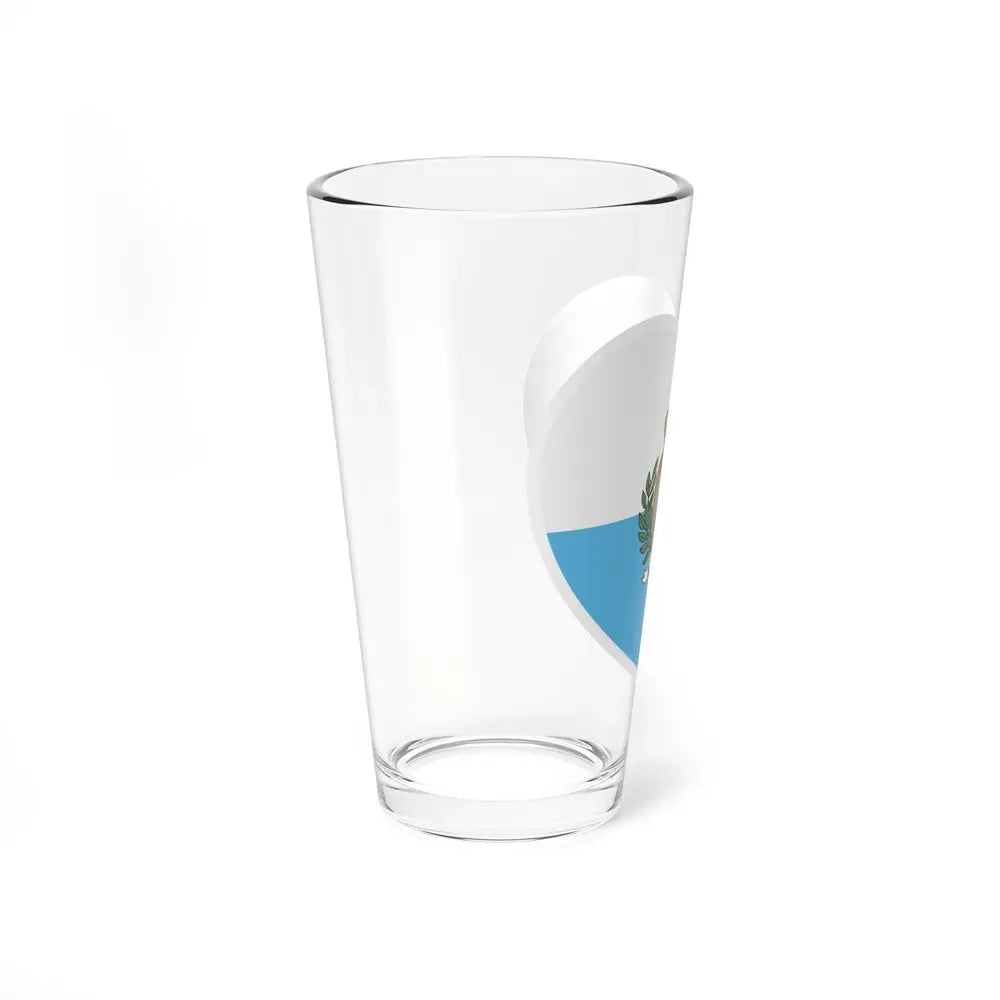 Heart Flag of San Marino - Pint Glass 16oz - Go Mug Yourself