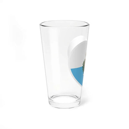 Heart Flag of San Marino - Pint Glass 16oz - Go Mug Yourself