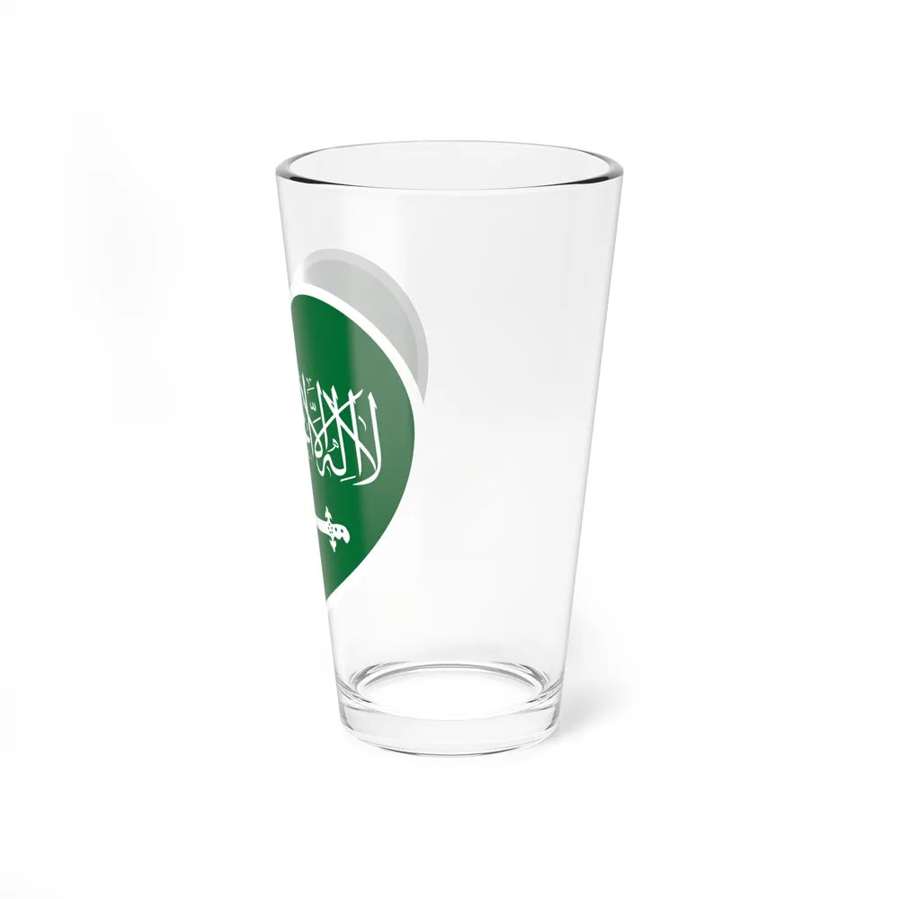 Heart Flag of Saudi Arabia 1938-1973 - Pint Glass 16oz-Go Mug Yourself