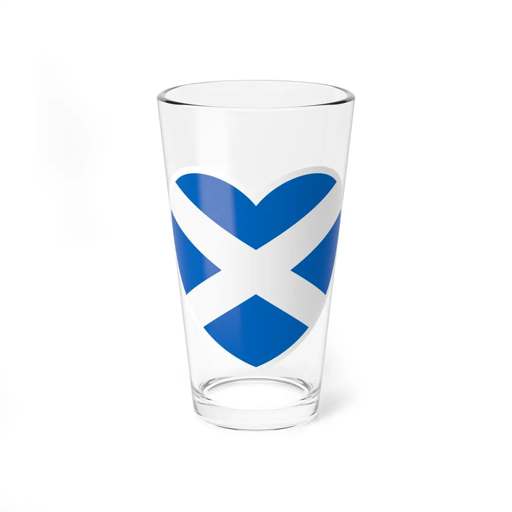 Heart Flag of Scotland - Pint Glass 16oz-16oz-Go Mug Yourself