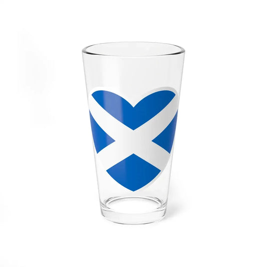 Heart Flag of Scotland - Pint Glass 16oz 16oz - Go Mug Yourself