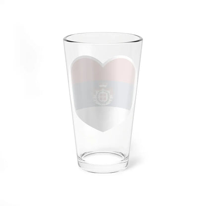 Heart Flag of Serbia 1835-1882 - Pint Glass 16oz-Go Mug Yourself