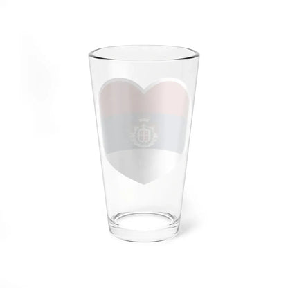 Heart Flag of Serbia 1835-1882 - Pint Glass 16oz - Go Mug Yourself
