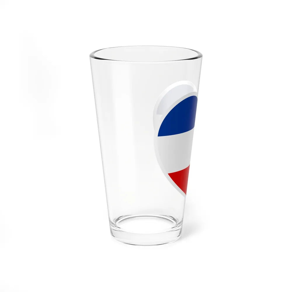 Heart Flag of Serbia and Montenegro - Pint Glass 16oz-Go Mug Yourself