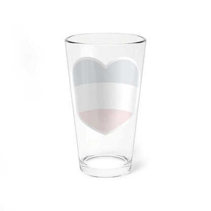 Heart Flag of Serbia and Montenegro - Pint Glass 16oz-Go Mug Yourself