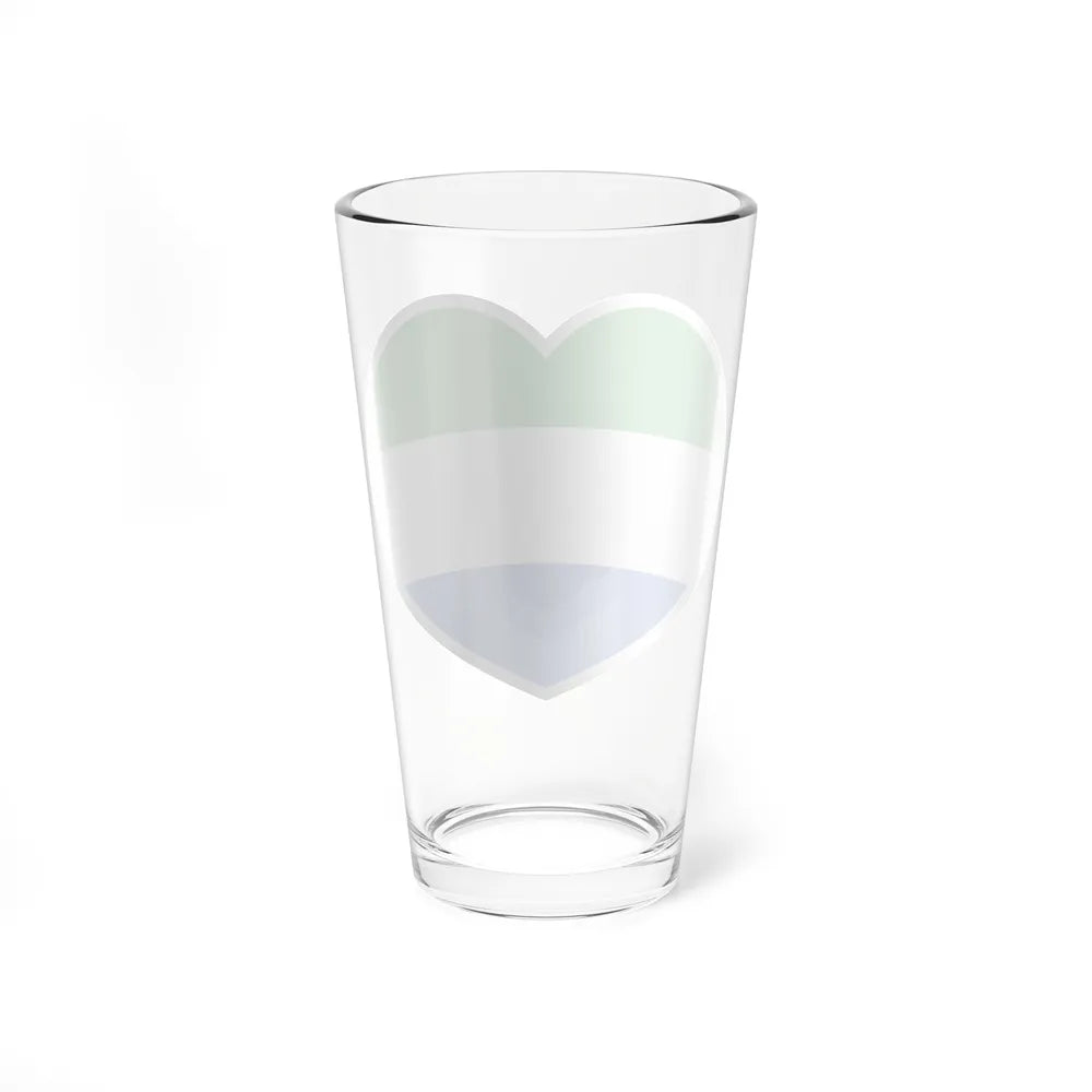 Heart Flag of Sierra Leone - Pint Glass 16oz-Go Mug Yourself