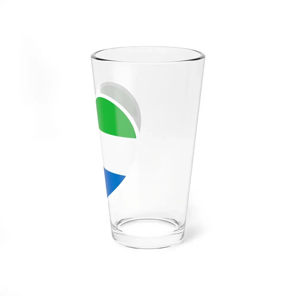 Heart Flag of Sierra Leone - Pint Glass 16oz - Go Mug Yourself