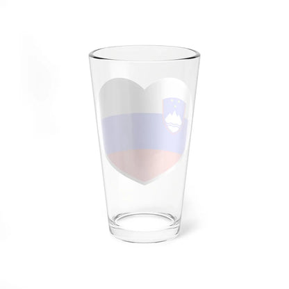 Heart Flag of Slovenia - Pint Glass 16oz-Go Mug Yourself