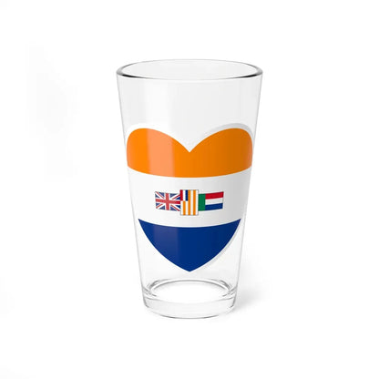 Heart Flag of South Africa 1928-1982 - Pint Glass 16oz 16oz - Go Mug Yourself