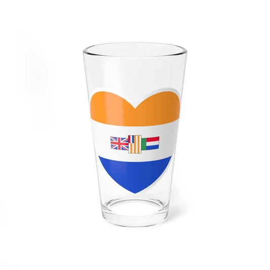 Heart Flag of South Africa 1982-1994 - Pint Glass 16oz 16oz - Go Mug Yourself