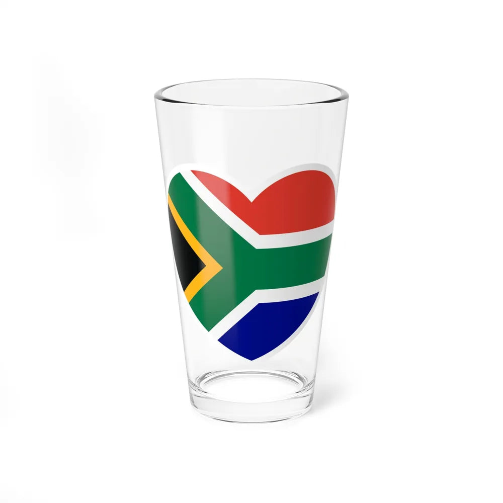 Heart Flag of South Africa - Pint Glass 16oz-16oz-Go Mug Yourself