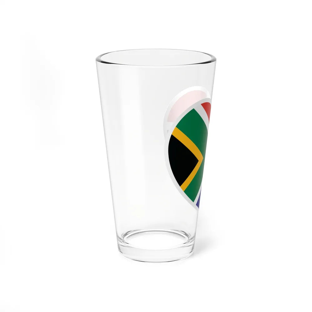 Heart Flag of South Africa - Pint Glass 16oz-Go Mug Yourself