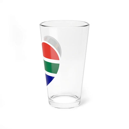 Heart Flag of South Africa - Pint Glass 16oz-Go Mug Yourself