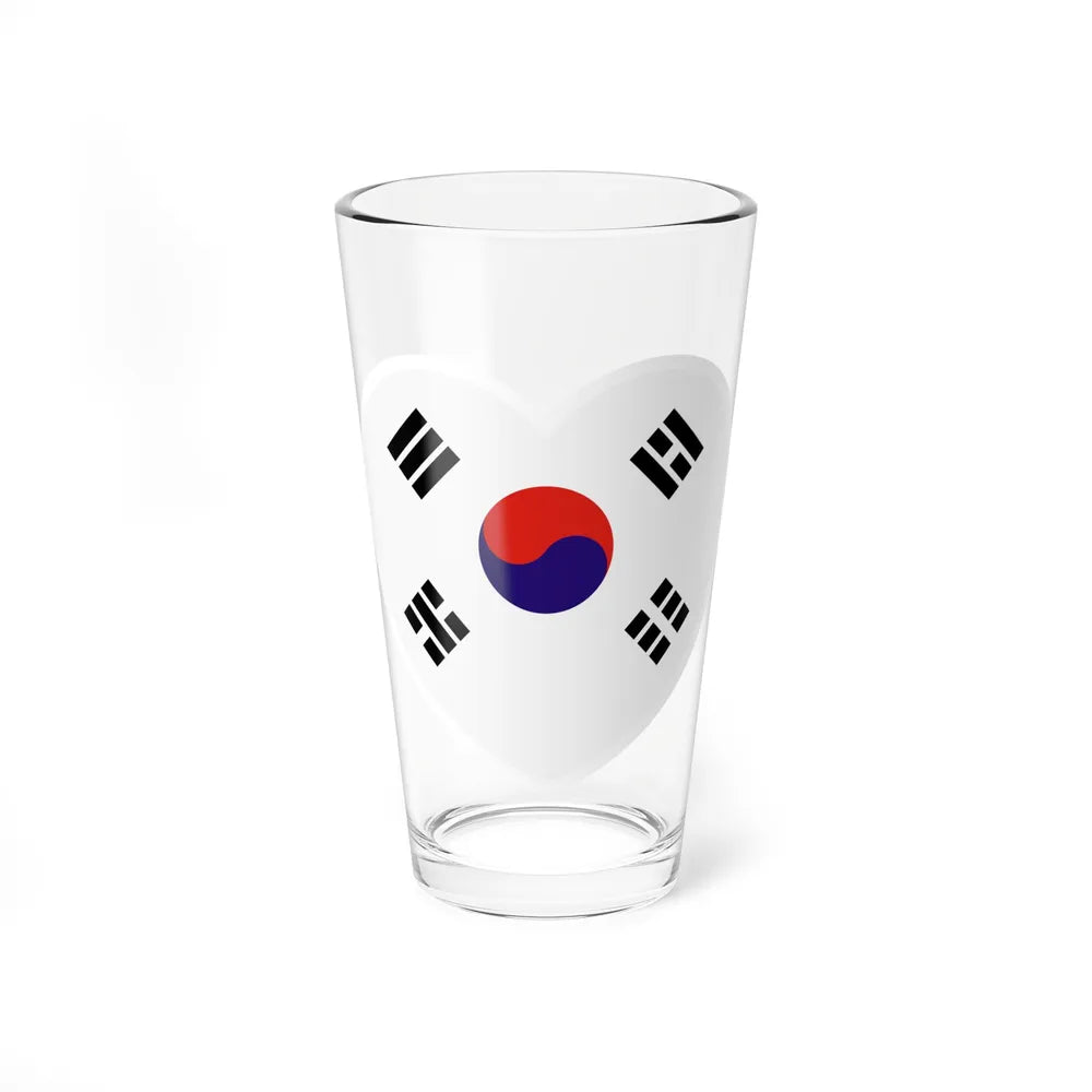 Heart Flag of South Korea 1945-1948 - Pint Glass 16oz-16oz-Go Mug Yourself