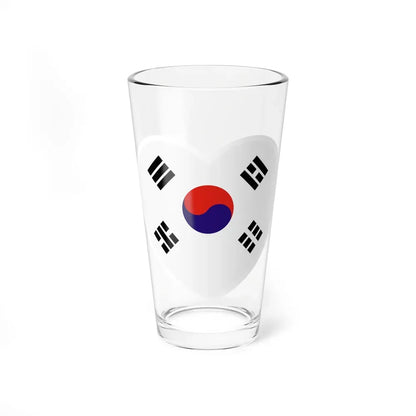 Heart Flag of South Korea 1945-1948 - Pint Glass 16oz 16oz - Go Mug Yourself