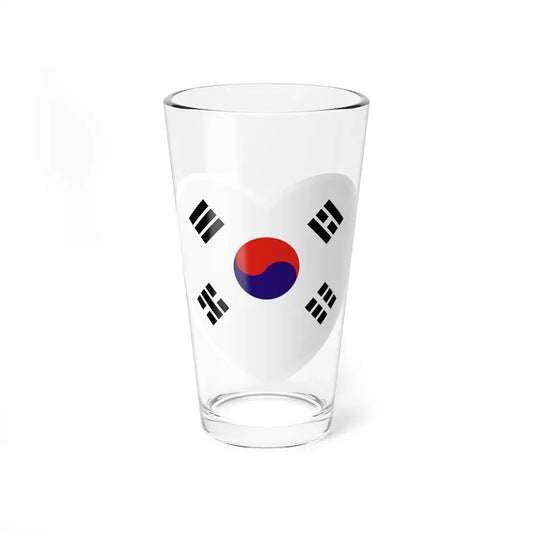 Heart Flag of South Korea 1945-1948 - Pint Glass 16oz 16oz - Go Mug Yourself