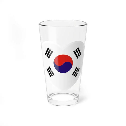 Heart Flag of South Korea 1948-1949 - Pint Glass 16oz 16oz - Go Mug Yourself