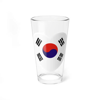 Heart Flag of South Korea 1949-1984 - Pint Glass 16oz 16oz - Go Mug Yourself