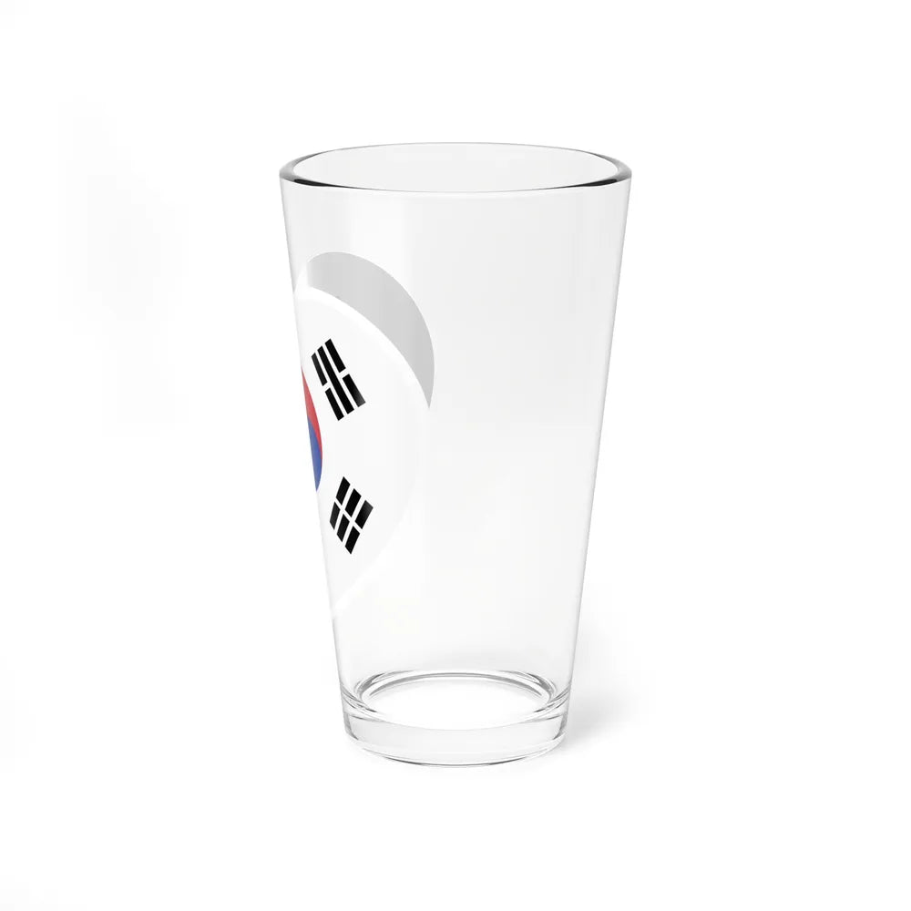 Heart Flag of South Korea - Pint Glass 16oz-Go Mug Yourself