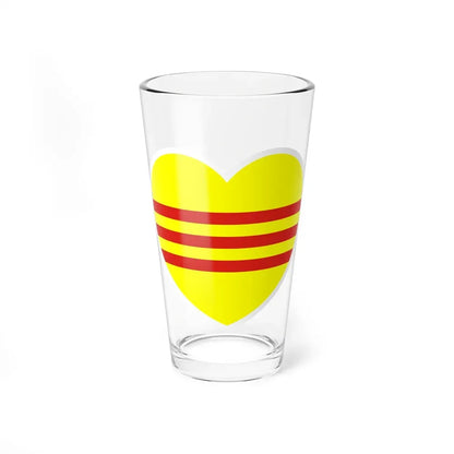 Heart Flag of South Vietnam - Pint Glass 16oz 16oz - Go Mug Yourself