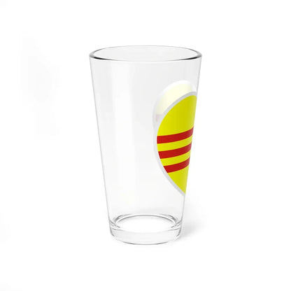 Heart Flag of South Vietnam - Pint Glass 16oz - Go Mug Yourself
