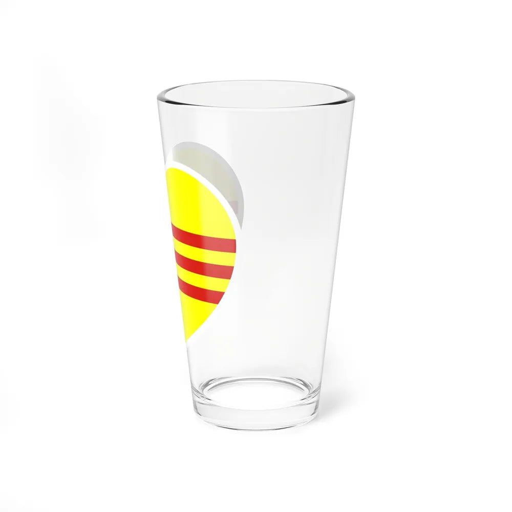 Heart Flag of South Vietnam - Pint Glass 16oz-Go Mug Yourself