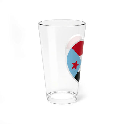 Heart Flag of South Yemen - Pint Glass 16oz-Go Mug Yourself