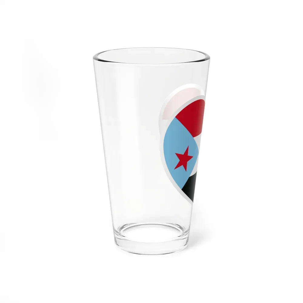Heart Flag of South Yemen - Pint Glass 16oz - Go Mug Yourself