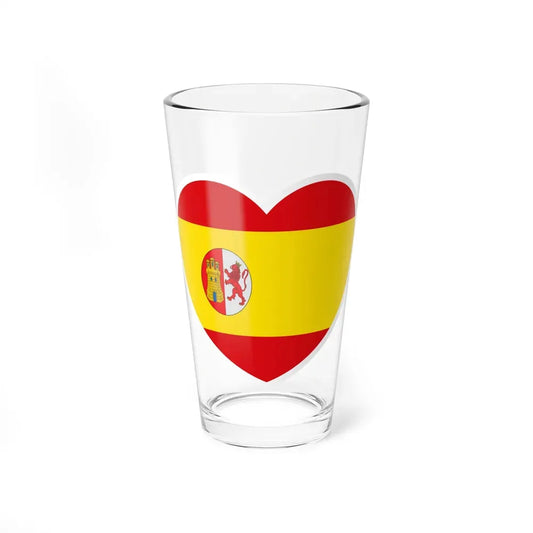 Heart Flag of Spain 1873-1874 - Pint Glass 16oz 16oz - Go Mug Yourself