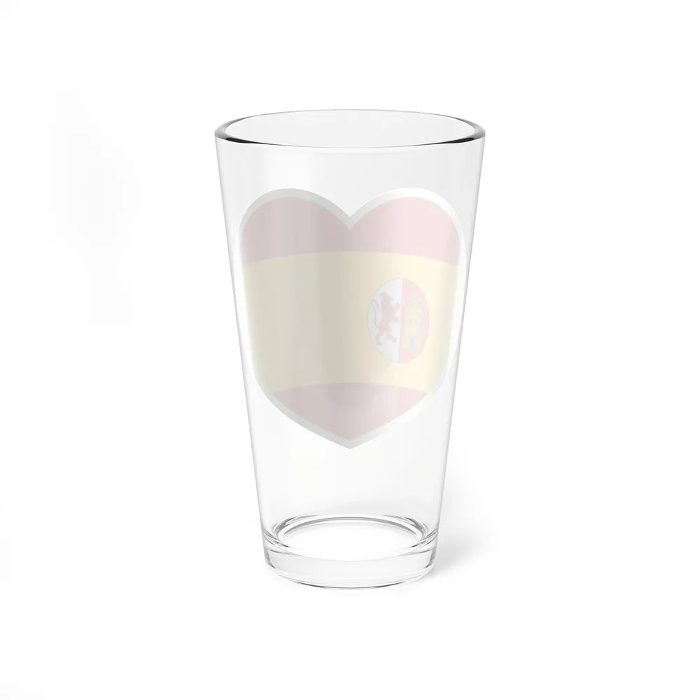 Heart Flag of Spain 1873-1874 - Pint Glass 16oz-Go Mug Yourself