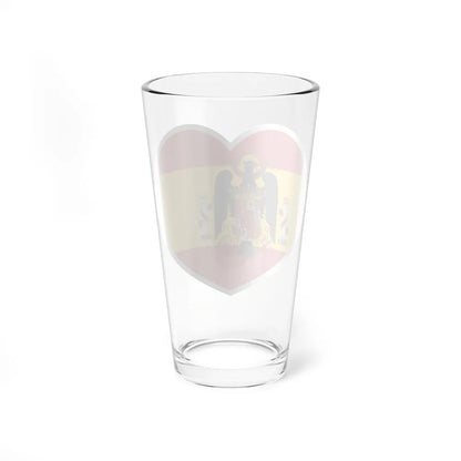 Heart Flag of Spain 1945-1977 - Pint Glass 16oz-Go Mug Yourself