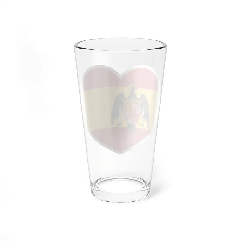 Heart Flag of Spain 1977-1981 - Pint Glass 16oz - Go Mug Yourself