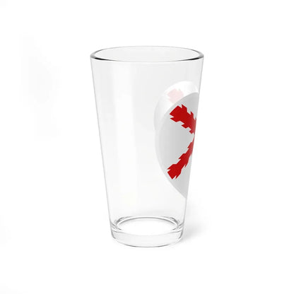Heart Flag of Spain Burgundy Cross flag white - Pint Glass 16oz - Go Mug Yourself